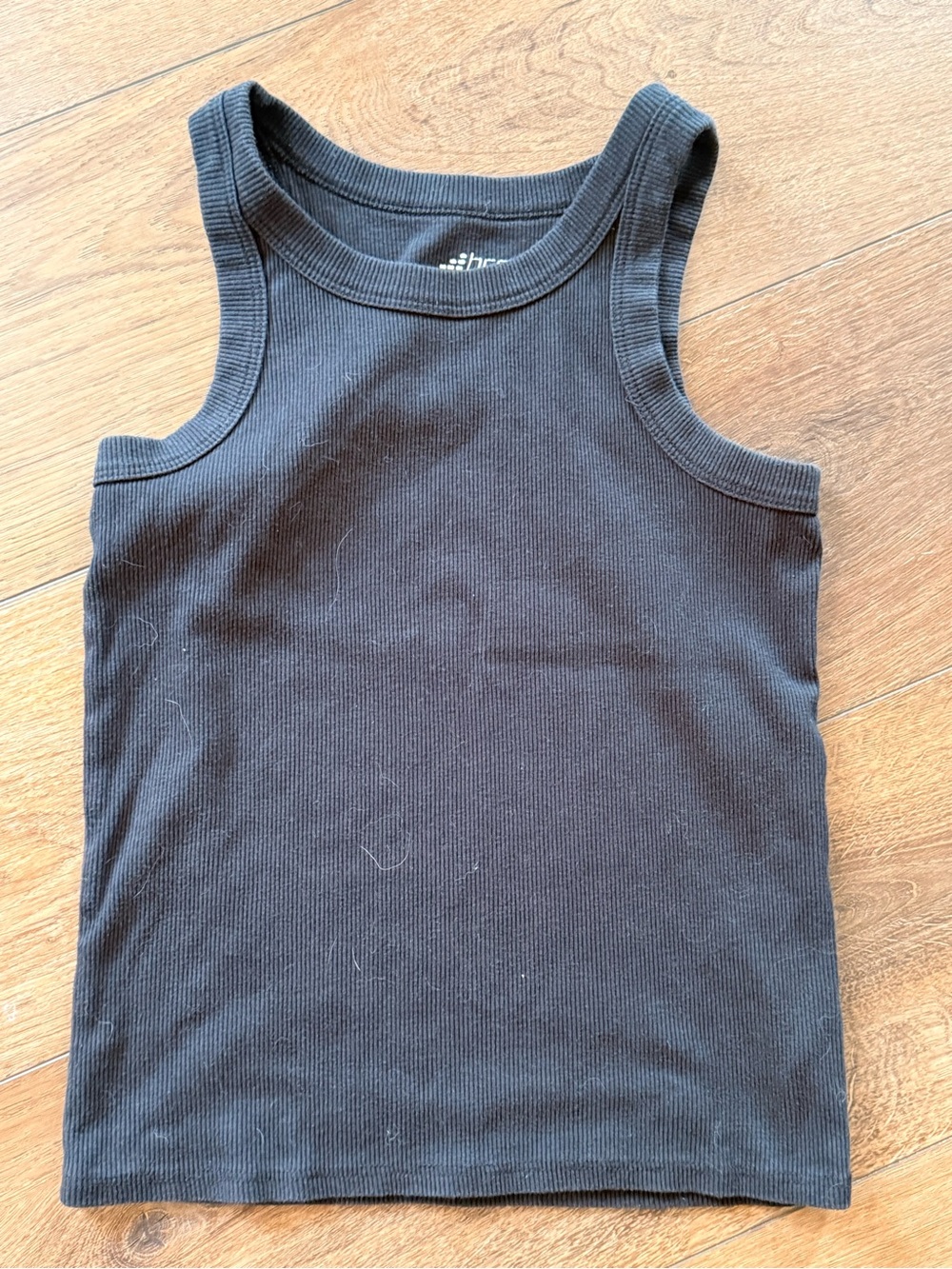 bcg Black Ribbed Kids Tank Top